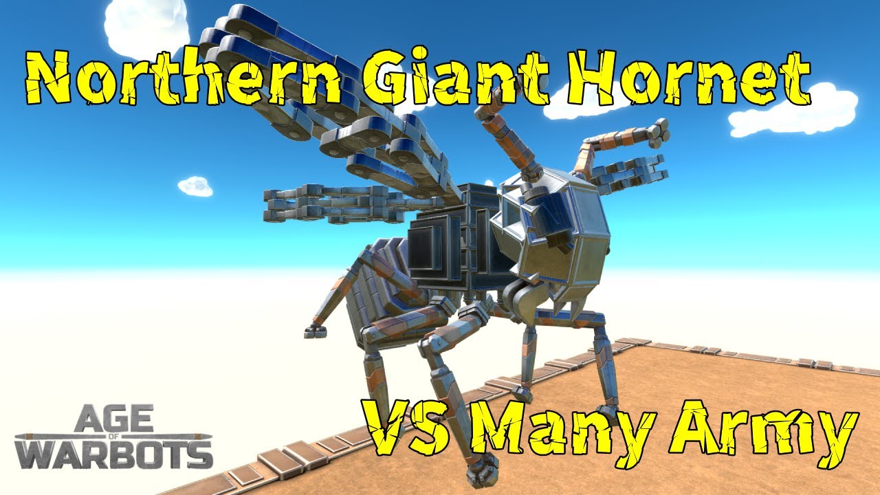 Northern Giant Hornet vs Many Army in Early Access - Age of Warbots (AOWB)