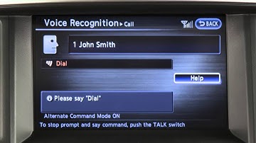 2014 Infiniti Q70 - Alternate Command Mode (One Step Calling) (if so equipped)