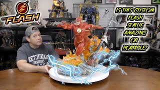 RARE Custom FLASH STATUE Review from the JUSTICE LEAGUE