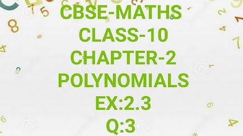 CBSE-MATHS |CLASS-10| CHAPTER-2| POLYNOMIALS|EX:2.3|Q:3| in Malayalam| MJ ACADEMY|