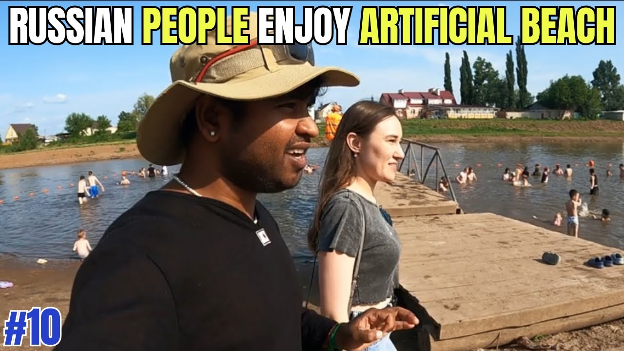 Artificial Beach Life In the small City Sterlitamak 🇷🇺 Russia 🪆!