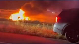 Fiery car crash claims the lives of two people, according to police