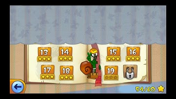 Snail Bob 1 : Arcade Adventure in the puzzle world - 3 star solution - Homecoming - Level 17-20