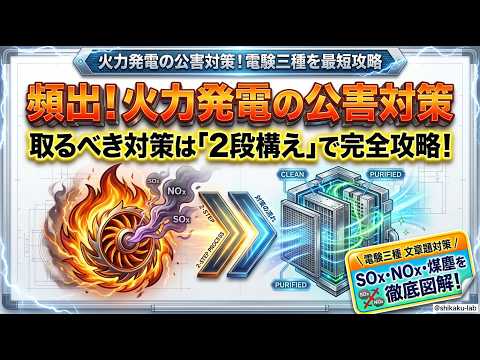 火力発電の公害対策｜「発生は燃料・燃焼、排出は装置で止める」で2段攻略