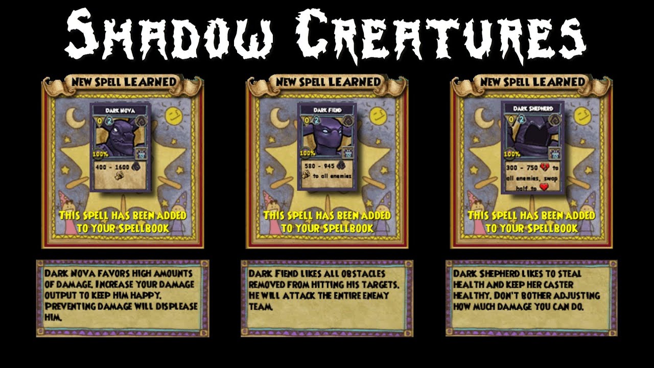 Wizard101 Shadow Creatures First Look YouTube