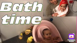 How we take a bath our 8 months old baby Brianna| Bath time before sleep | Klaverstijn sisters