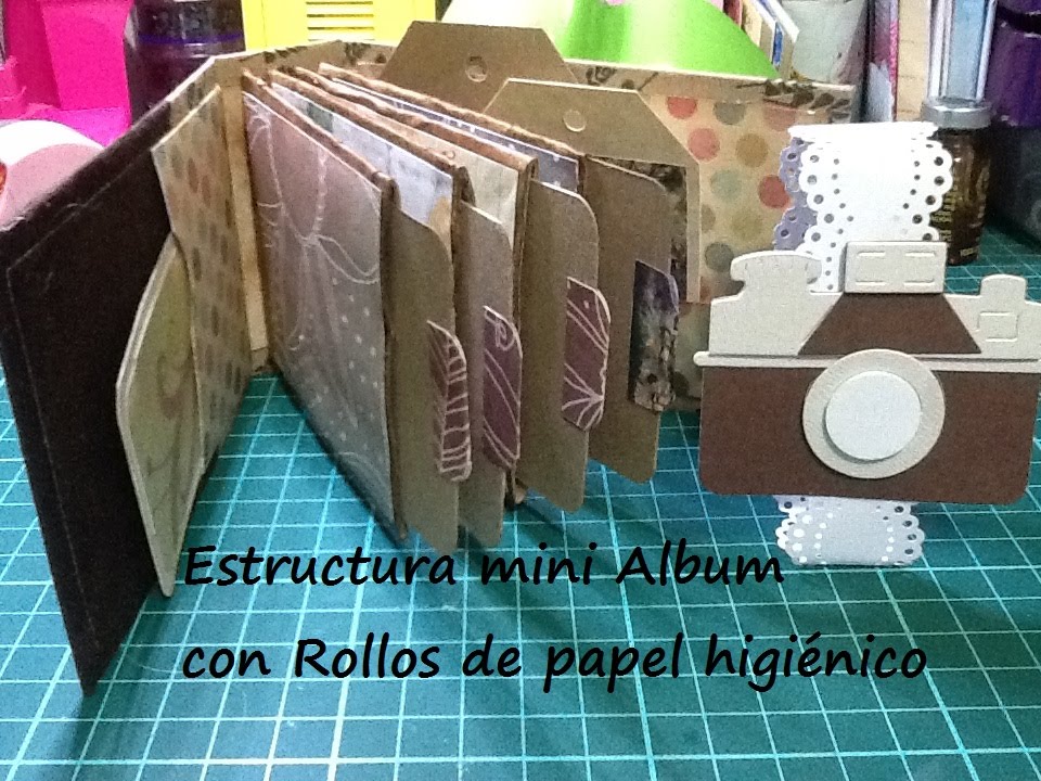 Estructura de mini álbum de scrapbooking sencilla Kraft 