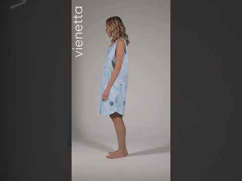 Купить Хлопковая домашняя туника с карманами VIENETTA 4010510000 в Украина в Lingerie.ua - Одяг для дому та відпочинку, Видео 1