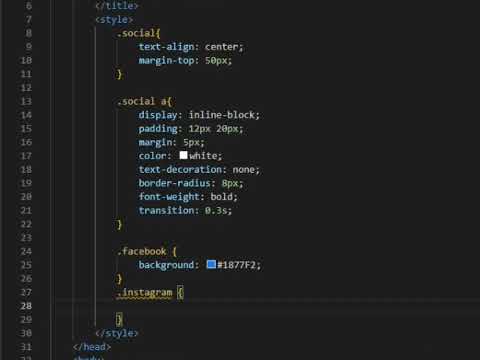 How to Make Social Media Icons Using HTML & CSS 🚀 | Simple CSS Trick #shorts