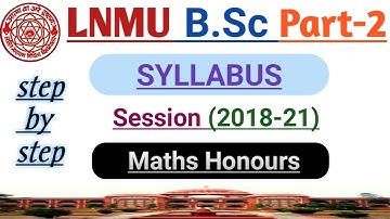Lnmu BSC part 2 Maths Honours syllabus || by study with kumar keshav