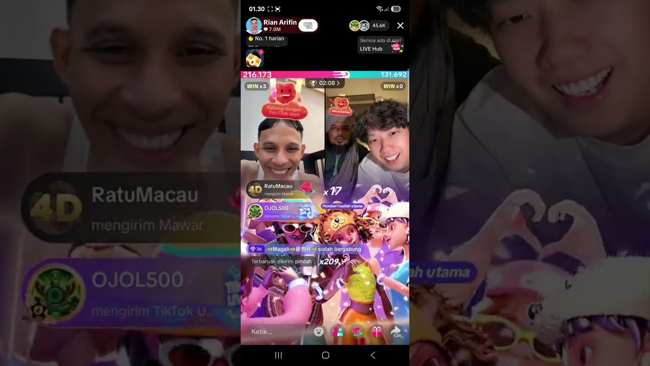 Seru...!!! Banyak Gif PK para Sultan Rian Arifin vs Willi Salim..!!!