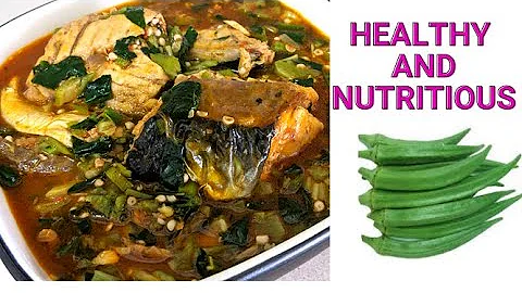 How to make okra soup with smoked mackerel and fresh spinach.  SIMPLE NIGERIAN/AFRICAN OKRA SOUP