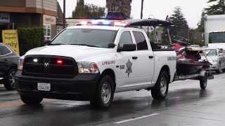 A very rare california state parks ranger jet-ski unit and santa cruz
fd responding to sinking vessel near davenport california. the was
successfull...