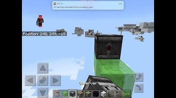 Slime Block Flying Machine on Bedrock Edition