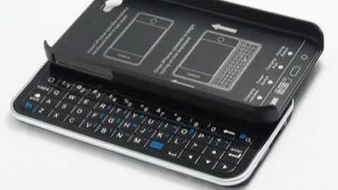 Ultra-thin Wireless Sliding-out Bluetooth Keyboard+Hardshell Case for Apple iPhone 4S 4G-Black 35566