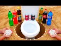 Coca Cola, Different Fanta, Nestea, Dr Pepper, Pepsi, 7up and Mentos in the Toilet Underground