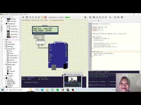 Arduino Simulation with I2C LCD 16x2 in SimulIDE