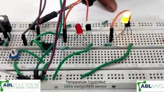 Temperature Controlled LEDs Using LM35
