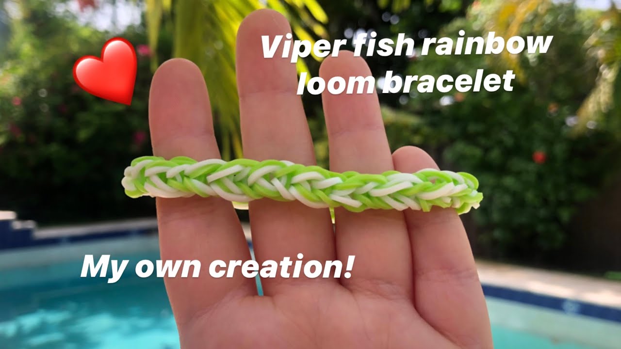 Tutorial 4 Viper fish Rainbow Loom bracelet How to YouTube