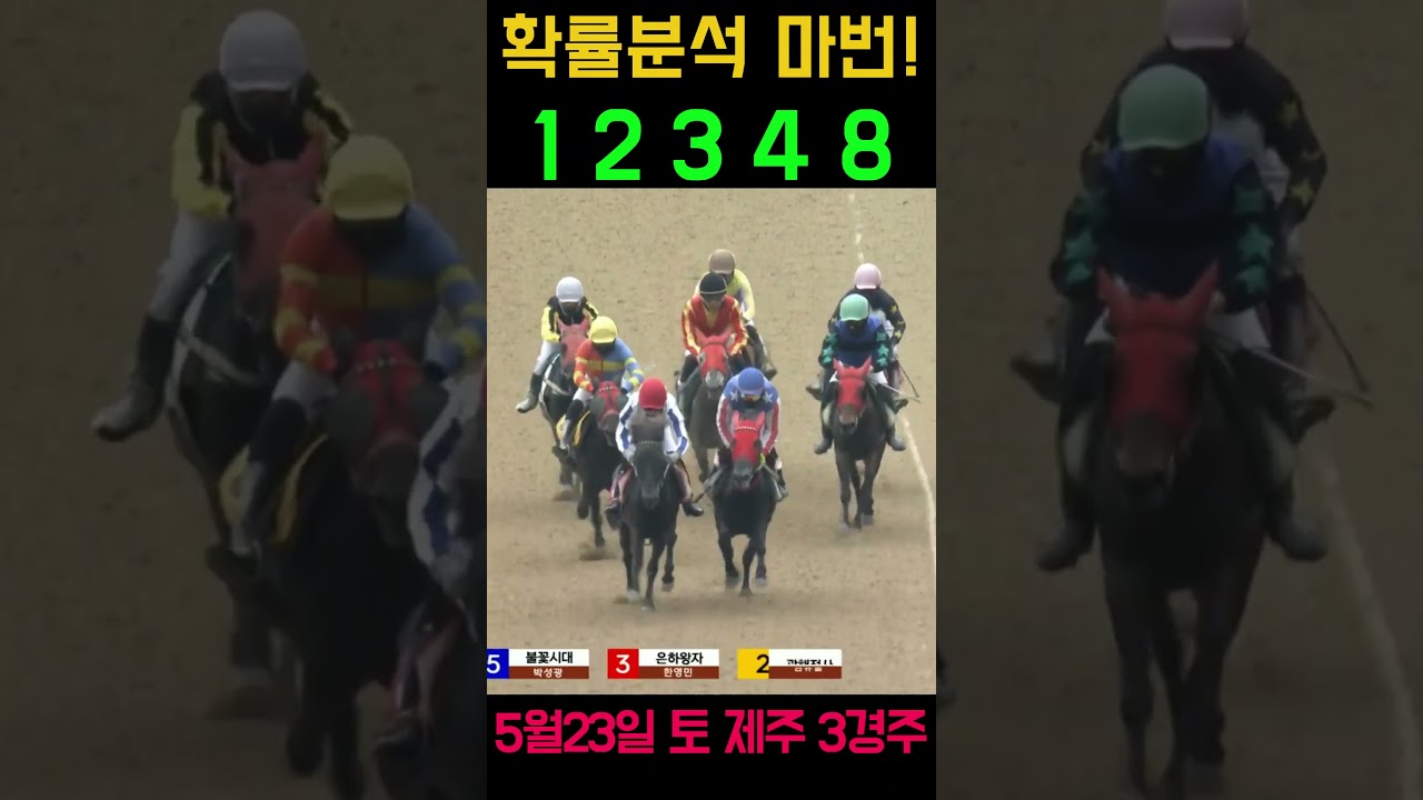 삼복승 104.9배 황금마번 적중! 🎯확률분석이 찾아내는 소름 돋는 황금 마번의 대박 적중!🎯 5월23일 토요 제주3경주💥#경마 #경마적중 #고배당 #쇼츠 #제주경마적중 #황금마번