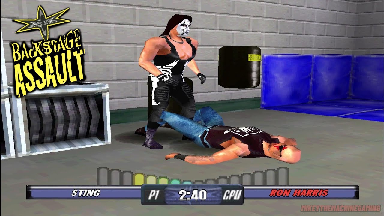 WCW Backstage Assault - Sting - U.S. Championship (Hardcore Challenge Mode) (PS1)