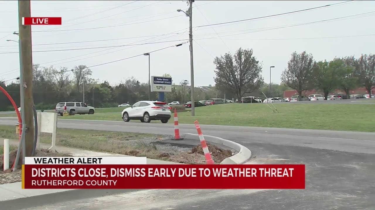 Middle TN school districts close, dismiss early due to weather threat ...