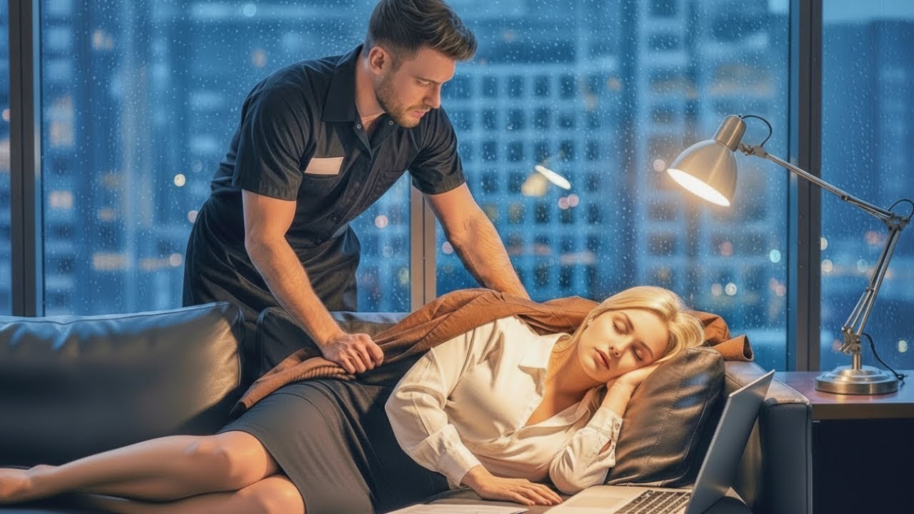 CEO udawał, że śpi, by przetestować ojca sprzątaczki — lecz jego cichy szept sprawił, że zamarła z przerażenia...