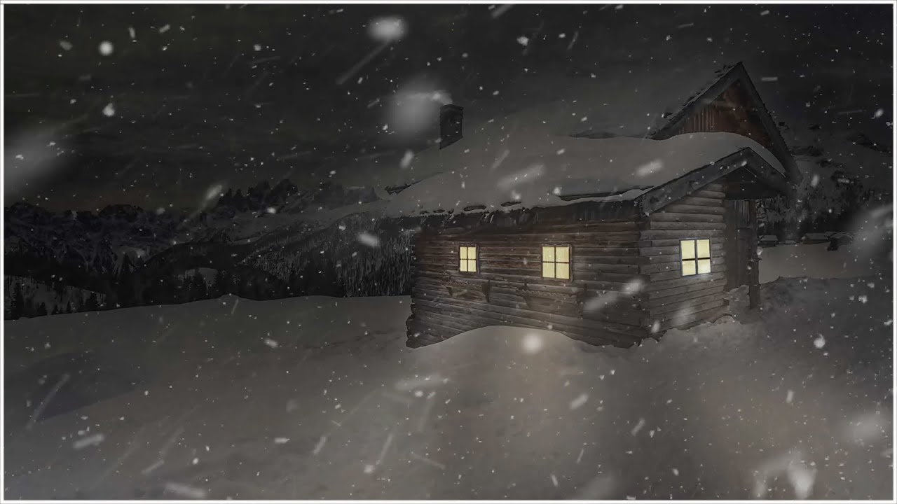 Blizzard Storm at a Lonely Log Cabin┇Howling Wind & Blowing Snow - YouTube