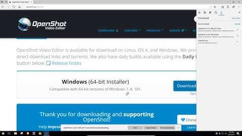 Install OpenShot video editor on Windows 10.