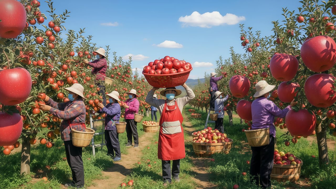 Inside a Giant Apple Orchard: The Full Process From Blossoms to Perfect Harvest
