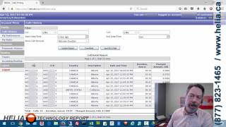 How To Review Phone Call History and Call Cost with HeliaTel.ca screenshot 1