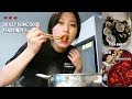 (mukbangvlog) Cooking FEAST at home w. Spicy Rice Cakes+Xlarge Tuna Kimbap + Oden soup Vlog!!