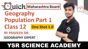Geography | Population Part 1 | One Shot | Class 12 | Maharashtra Board