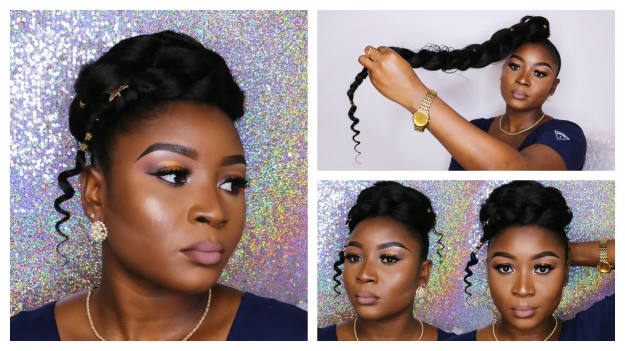 JUMBO BRAID GODDESS PONYTAIL + HIGH BUN HAIR TUTORIAL - YouTube