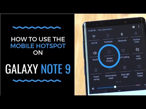 Galaxy Note 9를 모바일 핫스팟으로 사용하는 방법