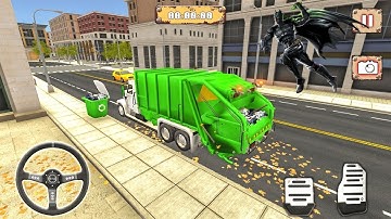 Garbage Truck Driver Simulator 2021 - Dump Truck Collecting Trash in City - Android Gameplay