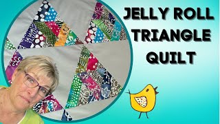 Jelly Roll Quilt Pattern That is Really Big Triangles