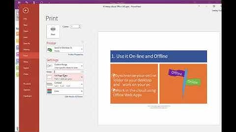 Print Slides to OneNote