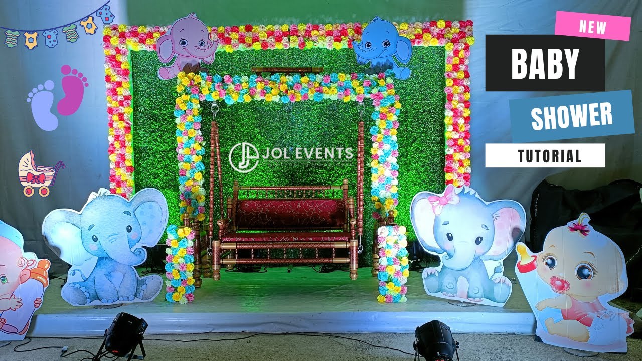 How To Make Baby Shower Decoration, Dohale Jevan Tutorial, Indian Baby