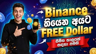 Binance තියෙන අයට dollars ගන්න පුළුවන් විදියක් | Binance Free Earn method usdt and other coin