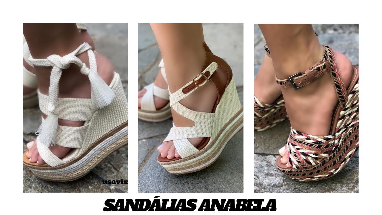 sandalias anabela 2019