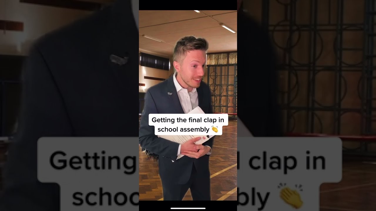 Getting the final clap in school assembly 👏