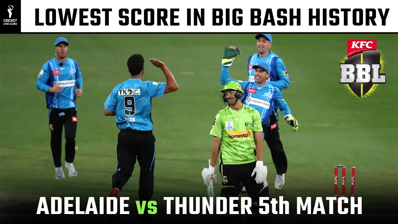 Big Bash Lowest Score in History, Thunder 15 Runs All OUT Vs