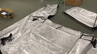 Assembling the ATS 42 Grow Tent from Green Goddess Supply.