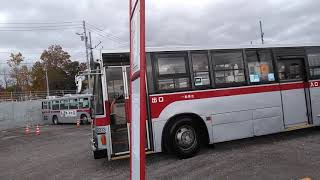 16系統津軽海峡フェリー行きH2313、1999年式元東急バスHINOブルーリボンHTツーステップバス。