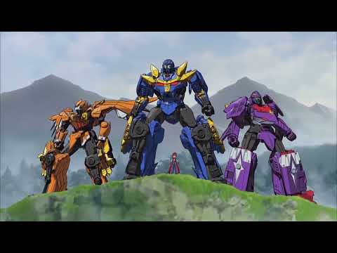Transformers Go Shinobi Episode 1 Triple Combination Swordbot Ninja 4K Upscale 