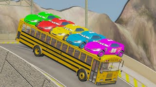 Race Disney Cars - Lightning McQueen VS Cars 5 Color Jackson Storm - BeamNG.Drive screenshot 5
