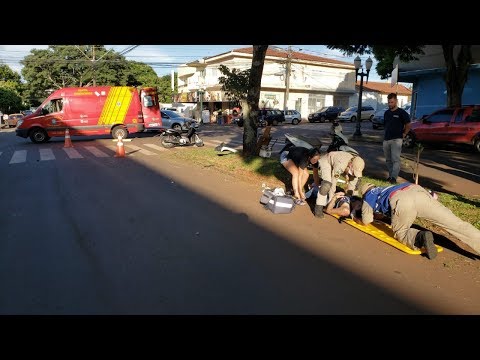 Acidente envolvendo três motocicletas deixa 3 feridos em Campo Mourão