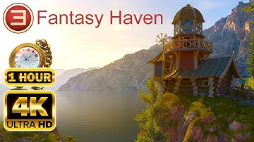 FANTASY HAVEN 4K: 1 Hour of Enigmatic Adventure & Relaxing Music