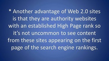 SEO Tip - How to build web 2.0 Backlinks